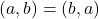 (a,b)=(b,a)