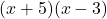 (x+5)(x-3)