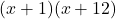 (x+1)(x+12)
