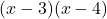 (x-3)(x-4)