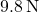 9.8\,\text{N}