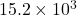 15.2 \times 10^3