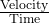 \frac{\text{Velocity}}{\text{Time}}