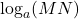 \log_a (MN)