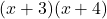 (x+3)(x+4)