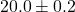 20.0\pm0.2