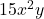 15x^2y