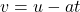 v=u-at