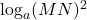 \log_a(MN)^2