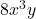 8x^3y