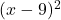 (x-9)^2