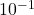 10^{-1}