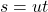 s = ut