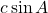 c \sin A